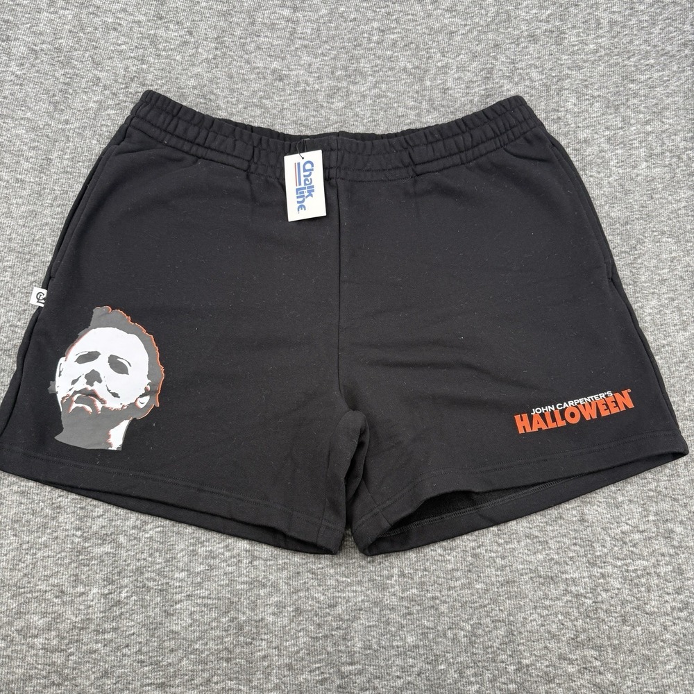 Chalk Line John Carpenter Halloween Michael Myers Sweat Shorts 3XL Black NWT
